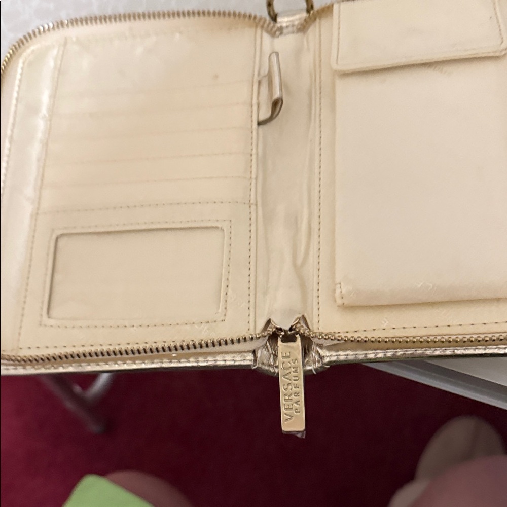 Versace Metallic Gold Wallet Clutch - Picture 4 of 5